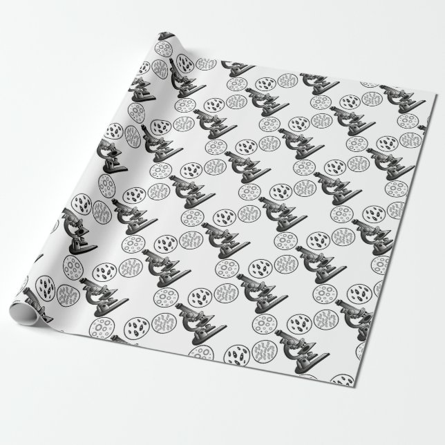 Microscope Virus Wrapping Paper (Unrolled)