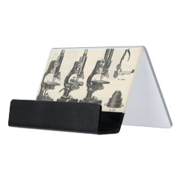 Microscopes Desk Business Card Holder