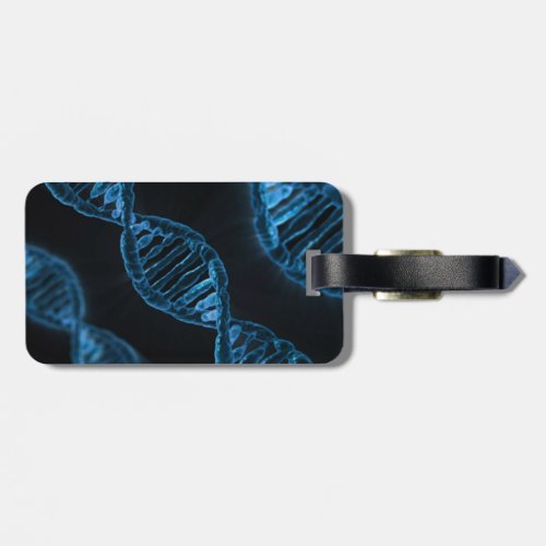 Microscopic Code of Life DNA Double Helix Luggage Tag