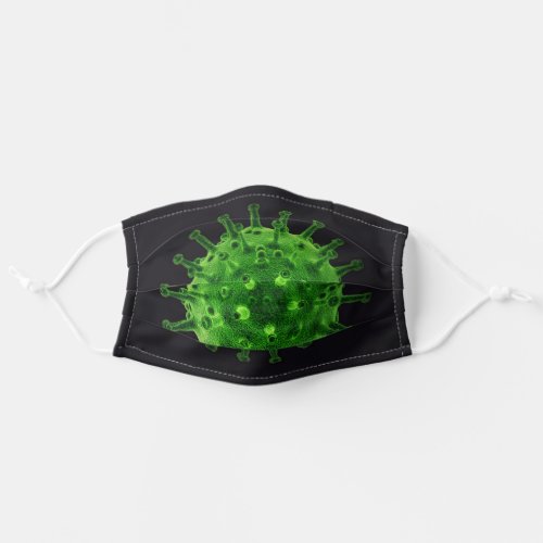 Microscopic Coronavirus on Black background Adult Cloth Face Mask