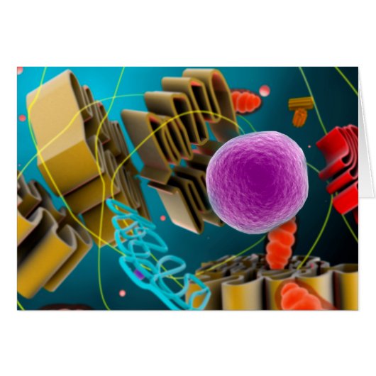 Microscopic View Of Animal Cell Nucleus Cards (Front Horizontal)