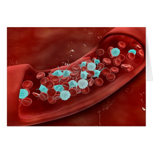 Microscopic View Of Blood Clotting Cards (Front Horizontal)