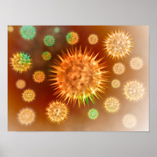 Microscopic View Of Cancer Cells Poster