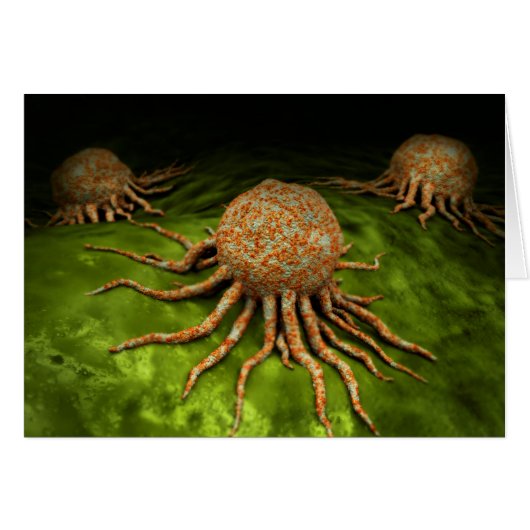 Microscopic View Of Cancer Virus Cards (Front Horizontal)