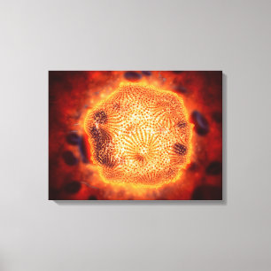 Microscopic View Of Canine Parvovirus 4 Canvas Print