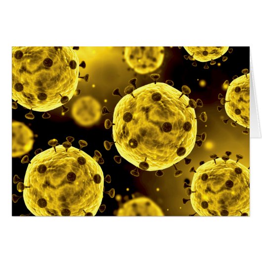 Microscopic View Of Coronavirus Cards (Front Horizontal)