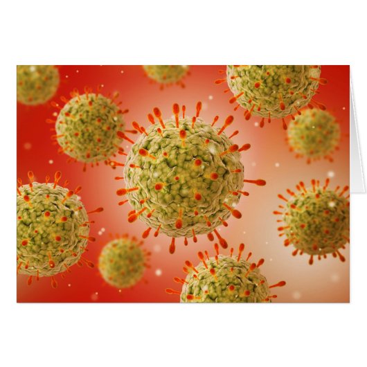 Microscopic View Of Herpes Virus 1 Cards (Front Horizontal)