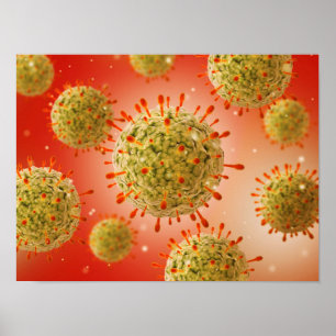 Microscopic View Of Herpes Virus 1 Poster