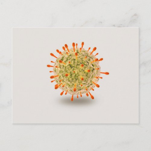 Microscopic View Of Herpes Virus 2 Postcard