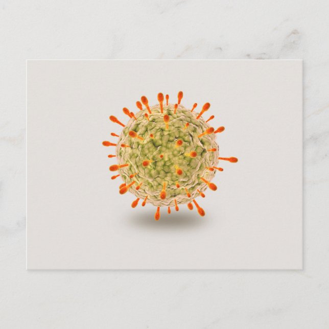 Microscopic View Of Herpes Virus 2 Postcard (Front)