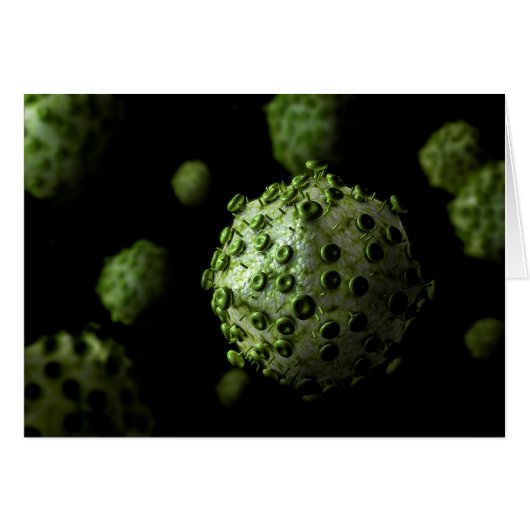 Microscopic View Of HIV Virus 1 Cards (Front Horizontal)