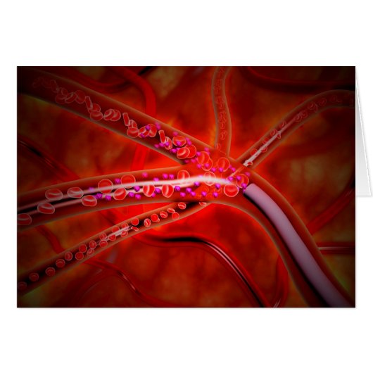 Microscopic View Of Medicine Being Injected Cards (Front Horizontal)
