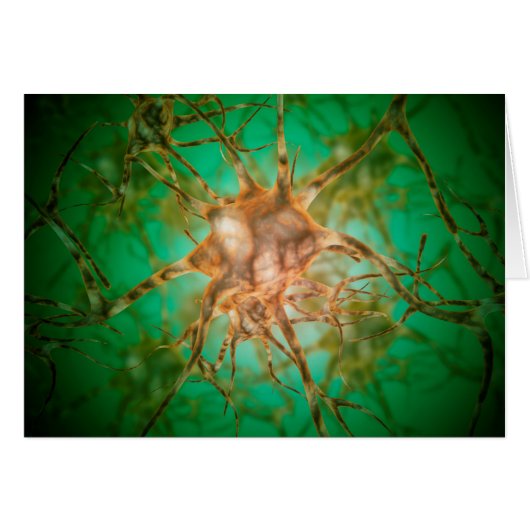 Microscopic View Of Multiple Nerve Cells 1 Cards (Front Horizontal)