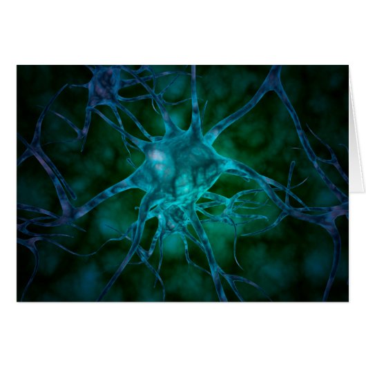 Microscopic View Of Multiple Nerve Cells 2 Cards (Front Horizontal)