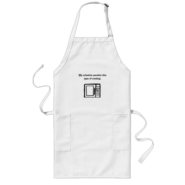 Microwave Black & White Apron (Front)