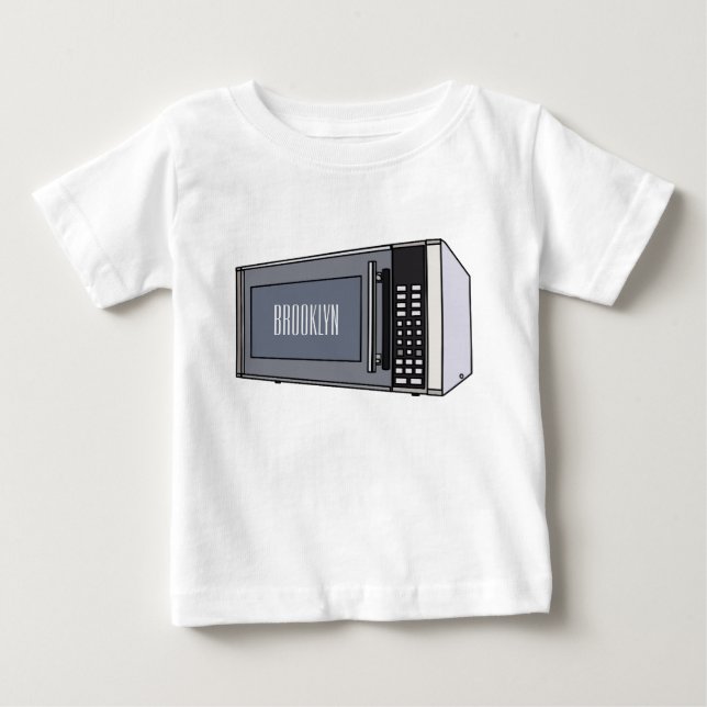 Microwave cartoon illustration baby T-Shirt (Front)