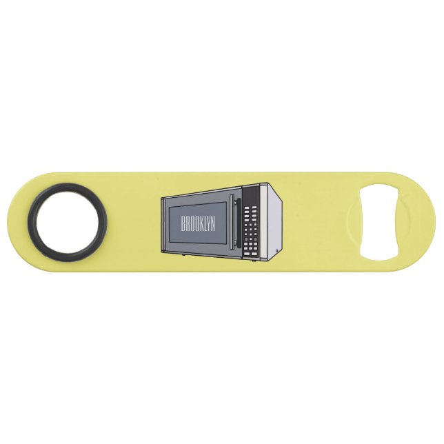 Microwave cartoon illustration bar key (Front (Horizontal))