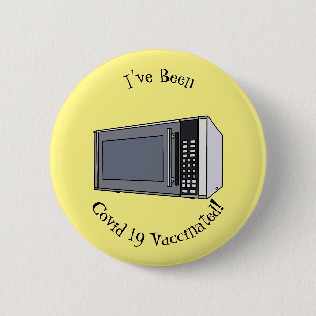 Microwave cartoon illustration button (Front)