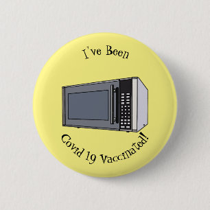 Microwave cartoon illustration button