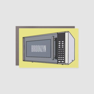 Microwave cartoon illustration car magnet