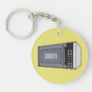 Microwave cartoon illustration keychain