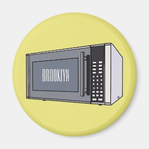 Microwave cartoon illustration magnet