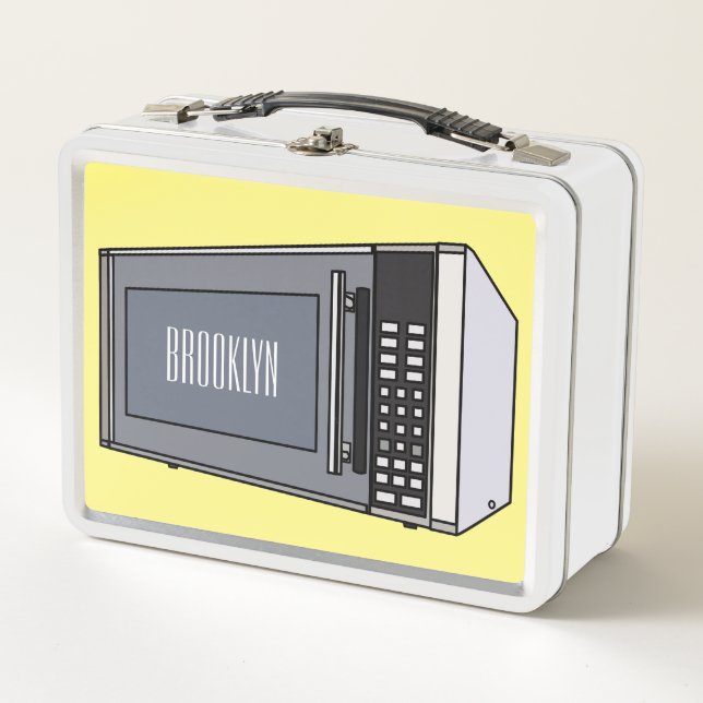 Microwave cartoon illustration metal lunch box (Front)