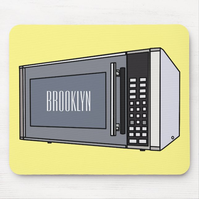 Microwave cartoon illustration mouse pad (Front)