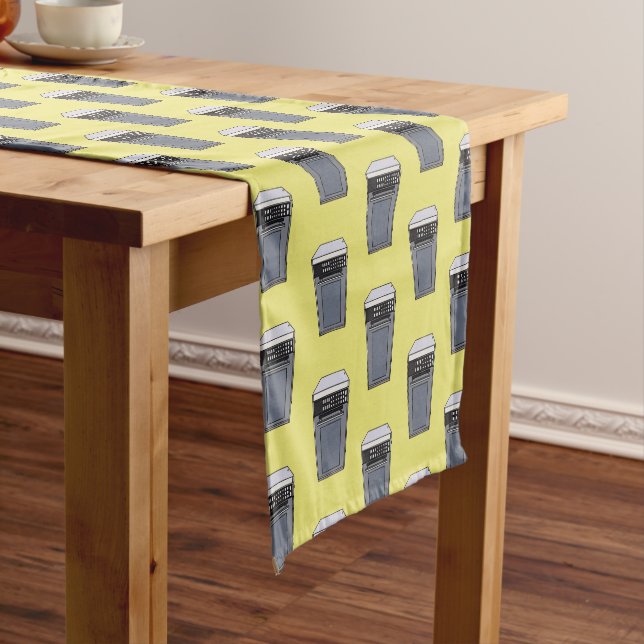 Microwave cartoon illustration short table runner (In Situ)