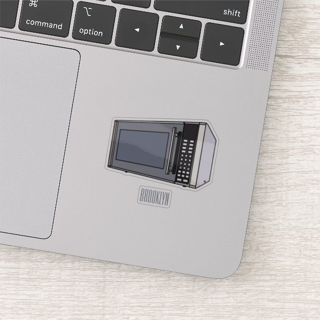 Microwave cartoon illustration sticker (Detail)