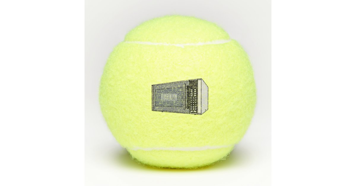 Microwave cartoon illustration tennis balls Zazzle