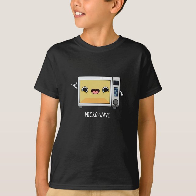 Microwave Funny Pun Dark BG T-Shirt (Front)