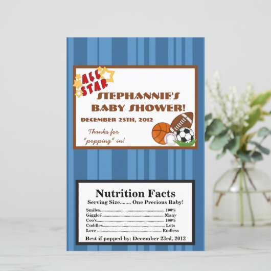 Microwave Popcorn Wrapper All-Star Blue (Standing Front)