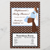 Microwave Popcorn Wrapper Blue Mod Mom Polka Dots (Front)