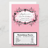 Microwave Popcorn Wrapper Butterfly Zebra Print (Front/Back)