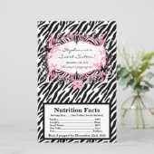 Microwave Popcorn Wrapper Butterfly Zebra Print (Standing Front)