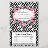 Microwave Popcorn Wrapper Butterfly Zebra Print (Front)