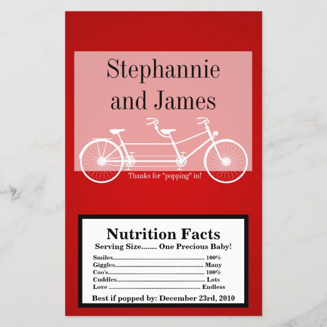 Microwave Popcorn Wrapper Crimson Red Double Bike (Front)