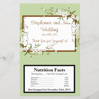 Microwave Popcorn Wrapper Dogwood Flowers