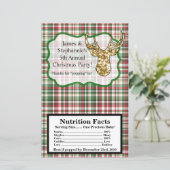 Microwave Popcorn Wrapper Gold Glitter Reindeer (Standing Front)