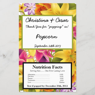 Microwave Popcorn Wrapper Hawaiian Colorful Exotic