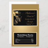 Microwave Popcorn Wrapper Mis XV Gold (Front/Back)