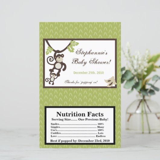 Microwave Popcorn Wrapper Monkey Time Zoo Animal (Standing Front)