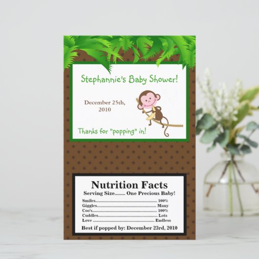 Microwave Popcorn Wrapper MonkeySwing Jungle Safar (Standing Front)