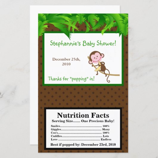 Microwave Popcorn Wrapper MonkeySwing Jungle Safar (Front/Back)