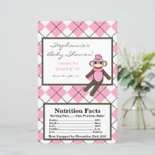 Microwave Popcorn Wrapper Pink Argyle Sock Monkey (Standing Front)