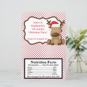 Microwave Popcorn Wrapper Reindeer Christmas XMAS (Standing Front)
