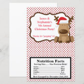 Microwave Popcorn Wrapper Reindeer Christmas XMAS (Front/Back)