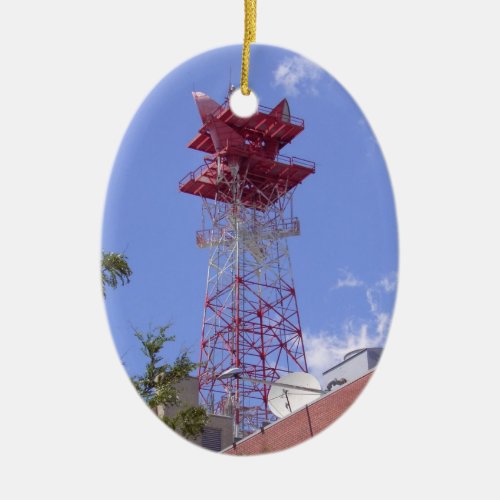 Microwave Relay Radio Telecom Tower Ceramic Ornament