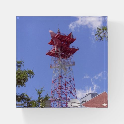 Microwave Relay Radio Telecom Tower Paperweight